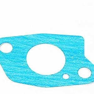 A blue gasket is sitting on the ground.